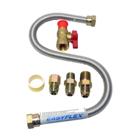 MR. HEATER 18 inch ft. L Brass Gas Appliance Hook-Up Kit F271239